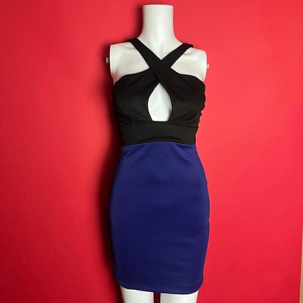 Mystic / Dark blue and black cocktail club dress 🖤💙